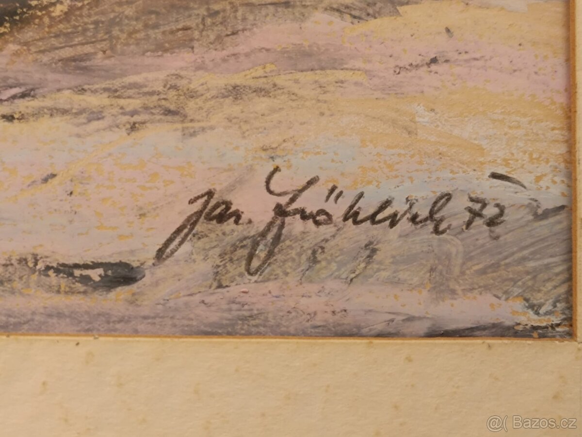 Obraz Jaroslav Frohlich, Staré ořechy 1972, olej 63x69 - 2