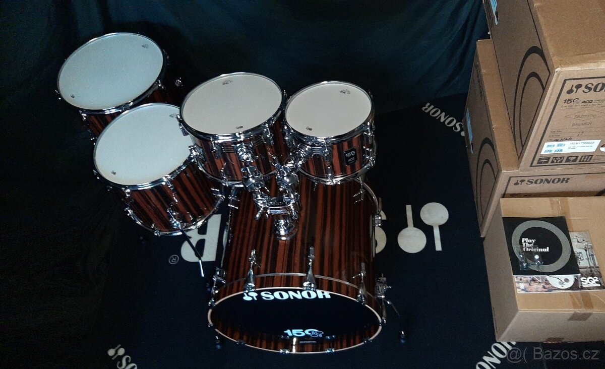 Prodám nové bicí Sonor AQ2- Ebony 150, limitovaná edice - 2