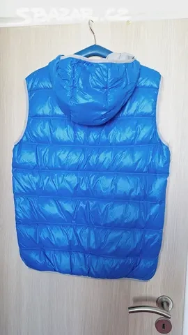Pánská péřová podzimní vesta vel.M modrá - 2