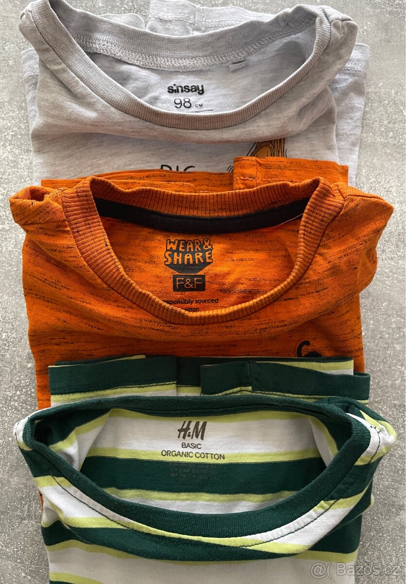 Chlapec - trička s dl.rukávem set a mikina, vel.98 - 2