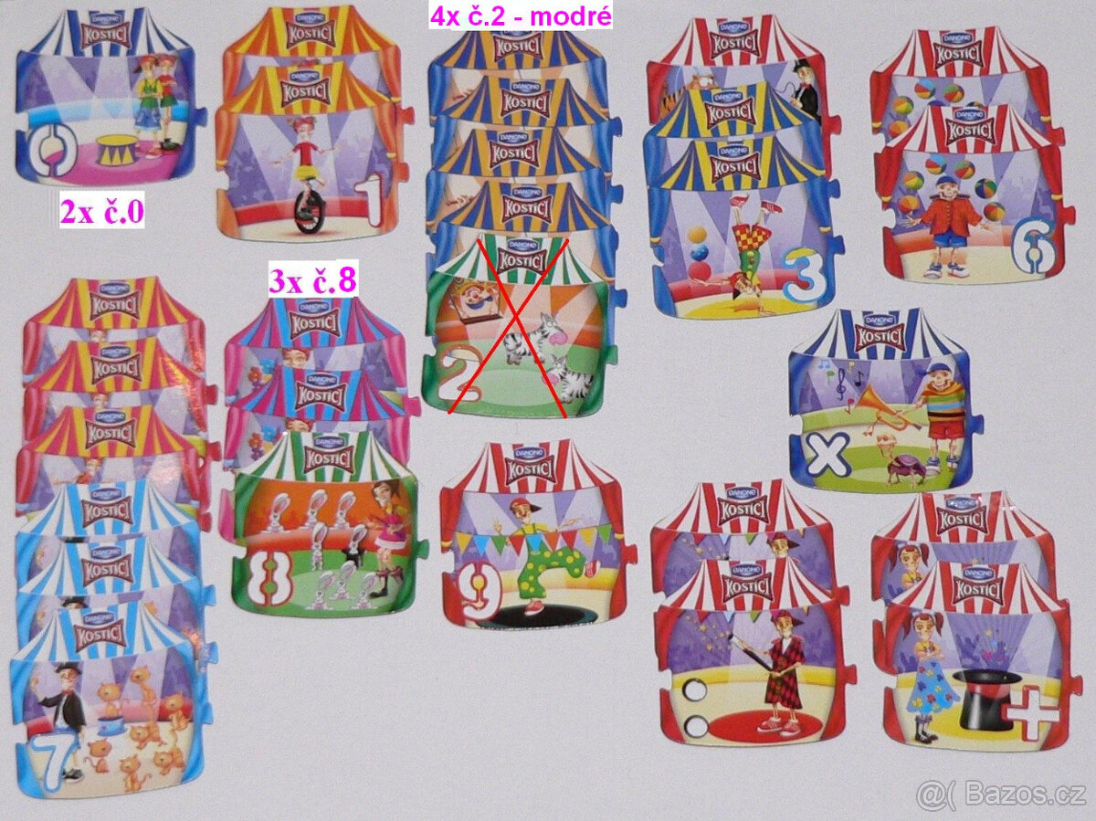 Magnetky Kostíci z jogurtů Danone - 2