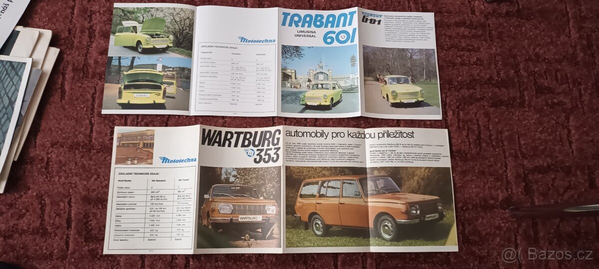Prospekty prodám Škoda, Wartburg, Trabant - 2