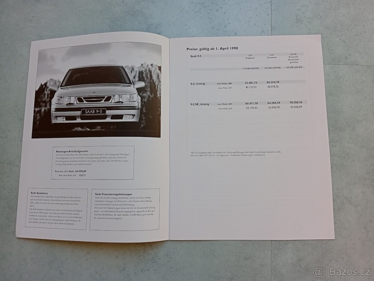 Saab 95 - ceník - doprava v ceně - 2