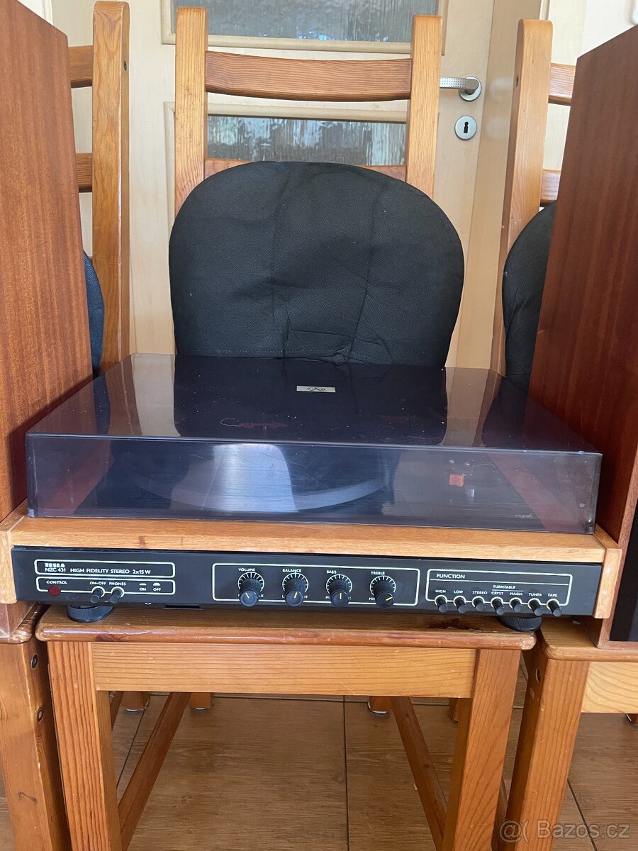Gramofon NZC431 + třípásmové reprobedny Tesla 1PF06767. - 2