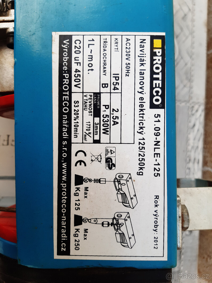 Naviják lanový elektrický - 2