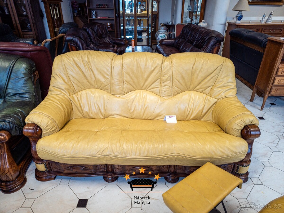 Sedací kožená souprava 3+1+1 - 2