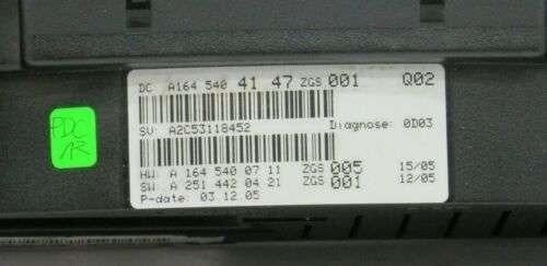 Mercedes Benz ML/GL W164 CDI - budíky - 2