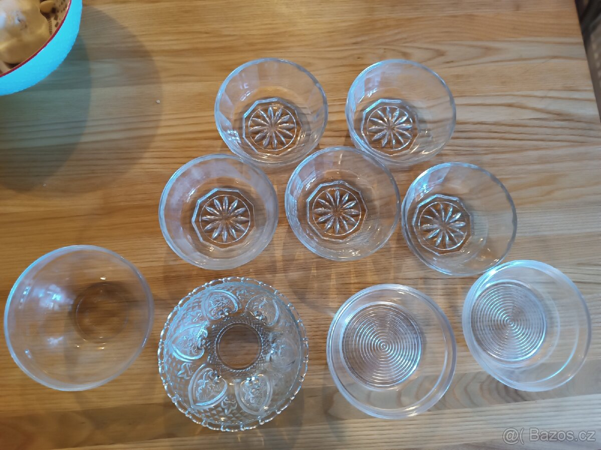 Skleněné misky mix, 9ks - 2