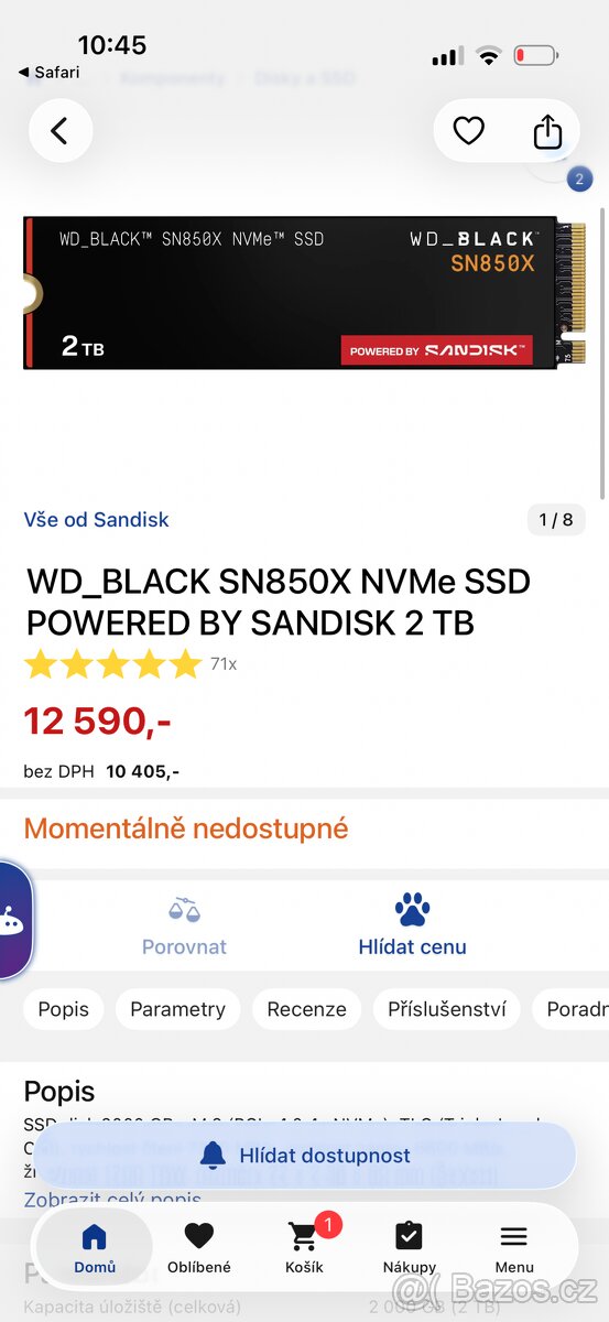 Nvme 2TB WD za cenu 1TB gen4 - 2