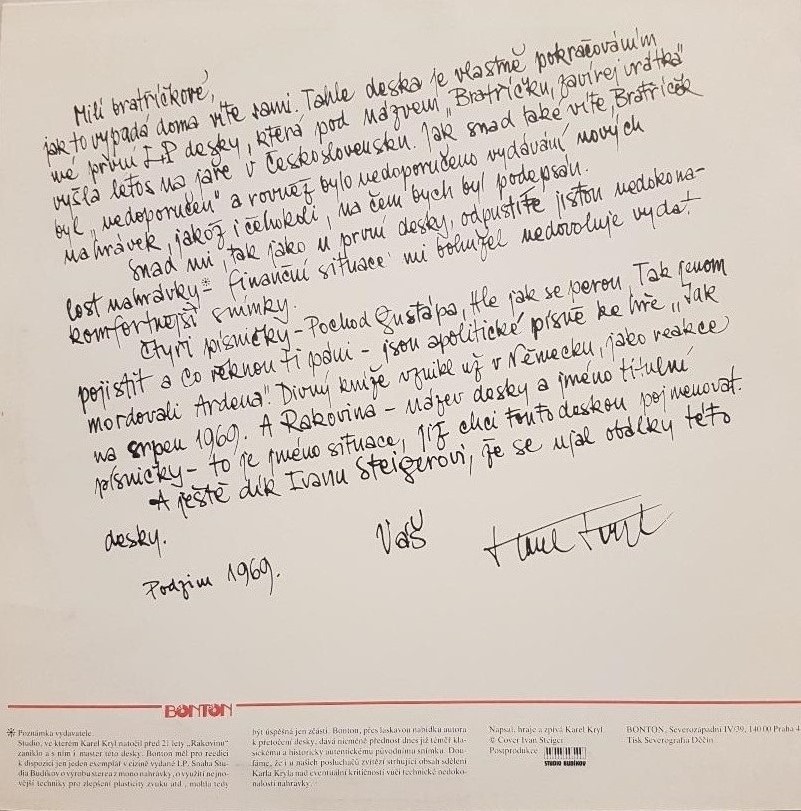 Karel Kryl – Rakovina (LP) - 2