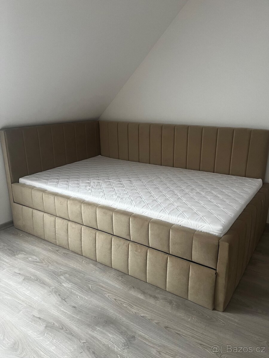 Čalouněná postel s přistýlkou - COMFINO VELVET 120x200 - 2