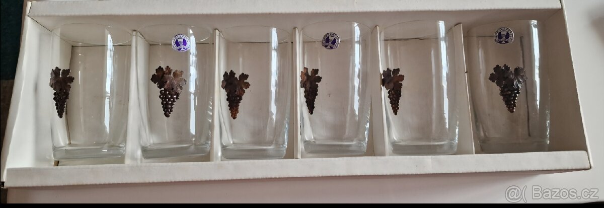 Retro sklenice borocrystal, nové - 2