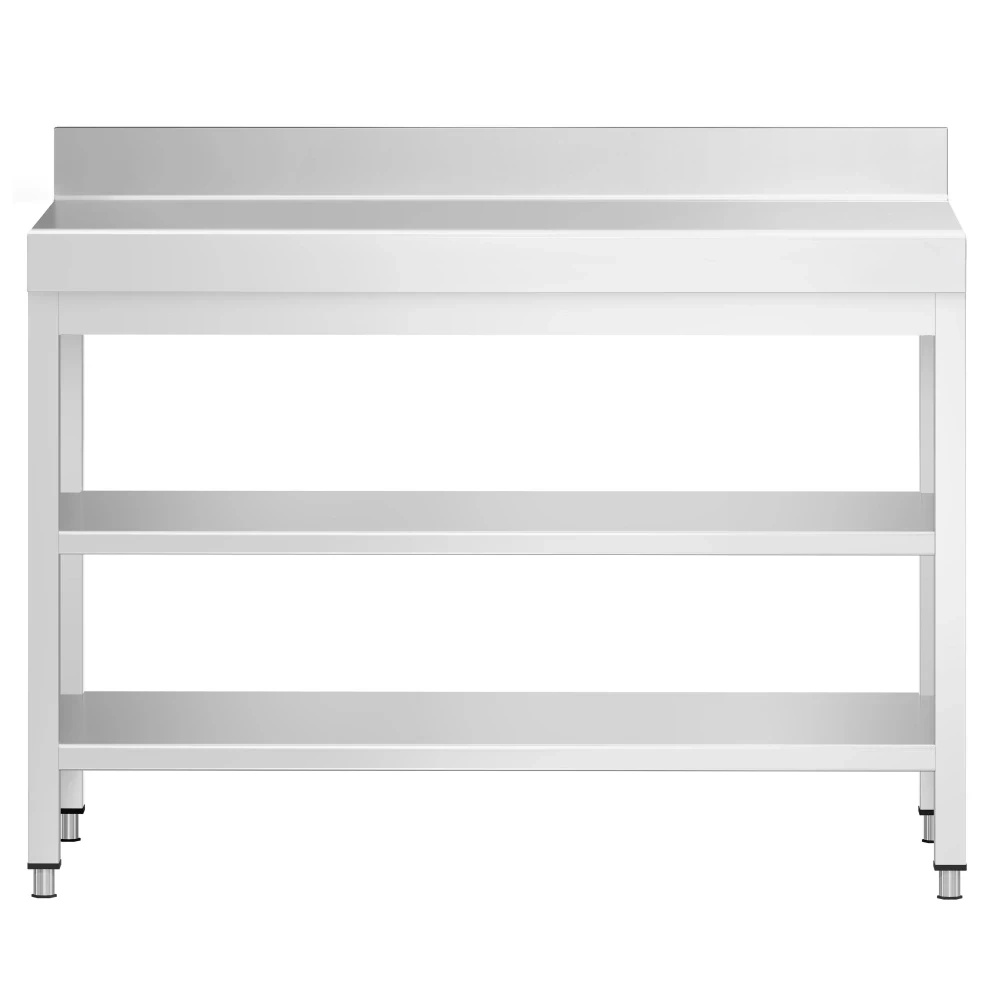 Nerezový stůl s 2 policemi (od 90cm do 200cm) - 2
