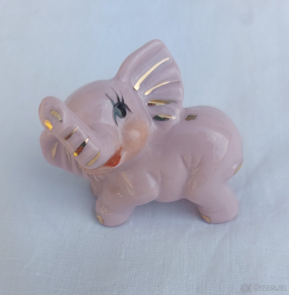 zvířátka z růžového porcelánu, figurky - 2