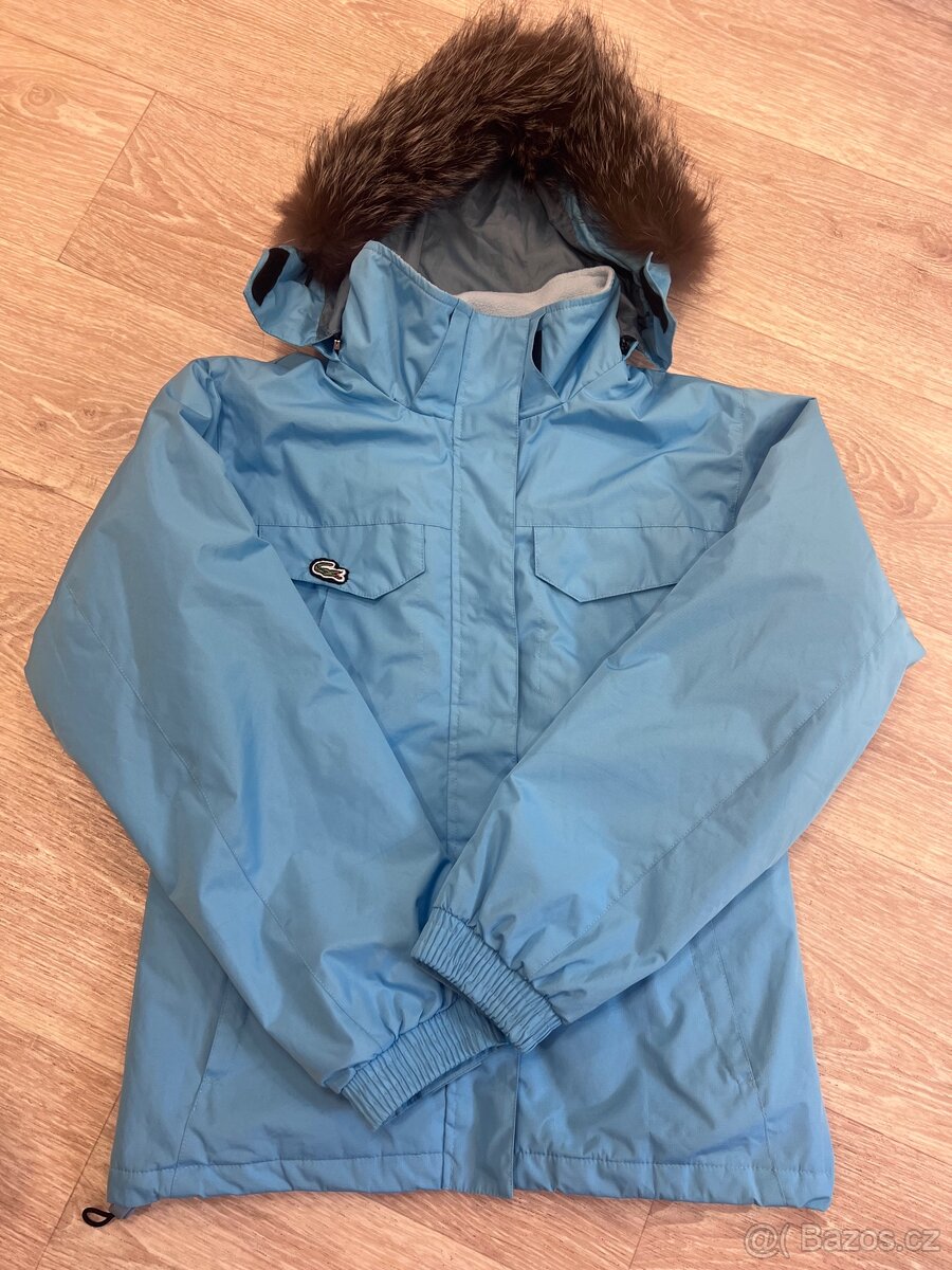 Pogumovaná modrá bunda S s fleesem - 2