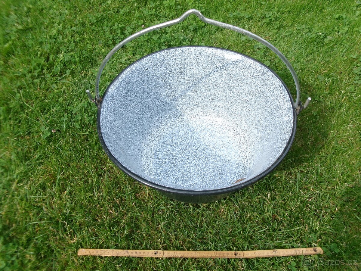 prodám příslušenství k vojenské kuchyni - velké modře smalto - 2