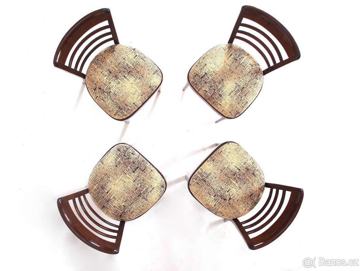 Přečalouněné retro židle SETONA, 4 kusy. - 2