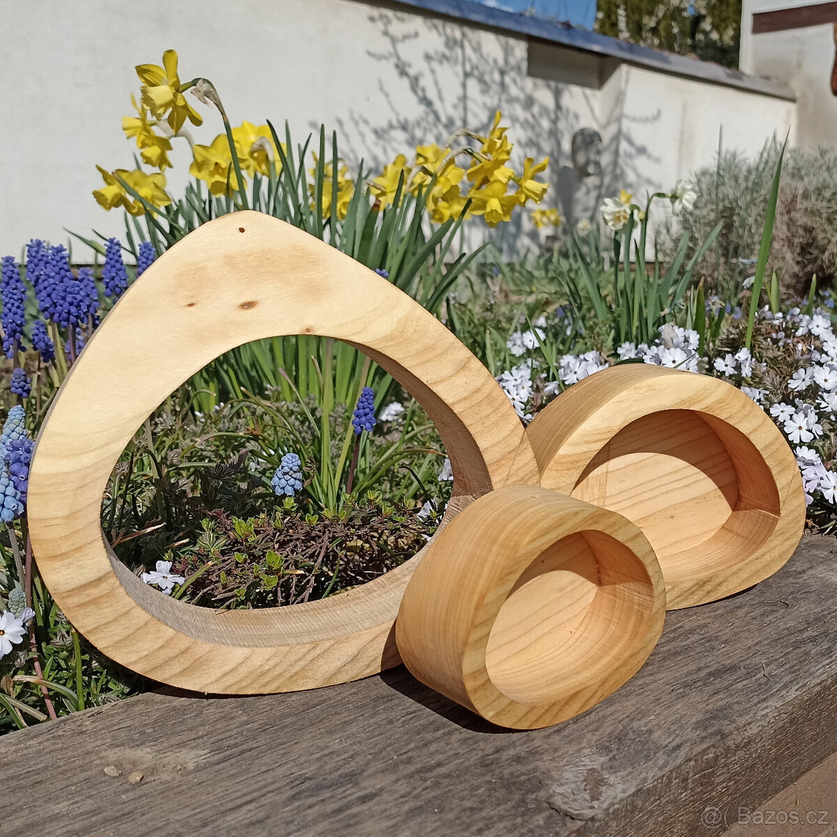 dřevěné dekorace- domečky - 2