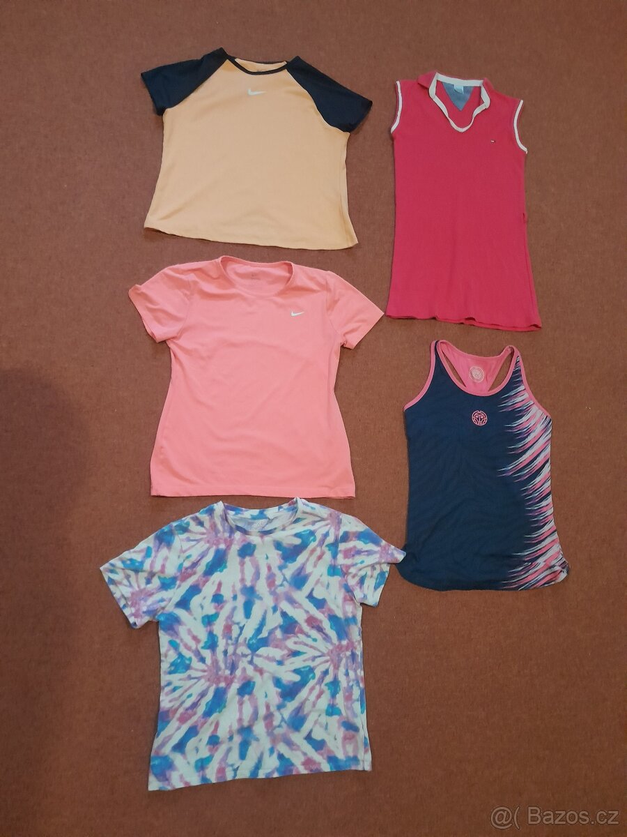 Trička krátký rukáv NEXT, BIDI BADU, NIKE, vel. 146-152 - 2