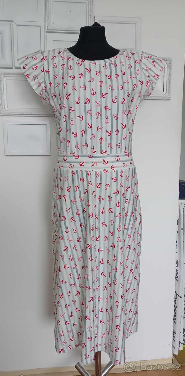 Bavlněné šaty s kotvami - 2