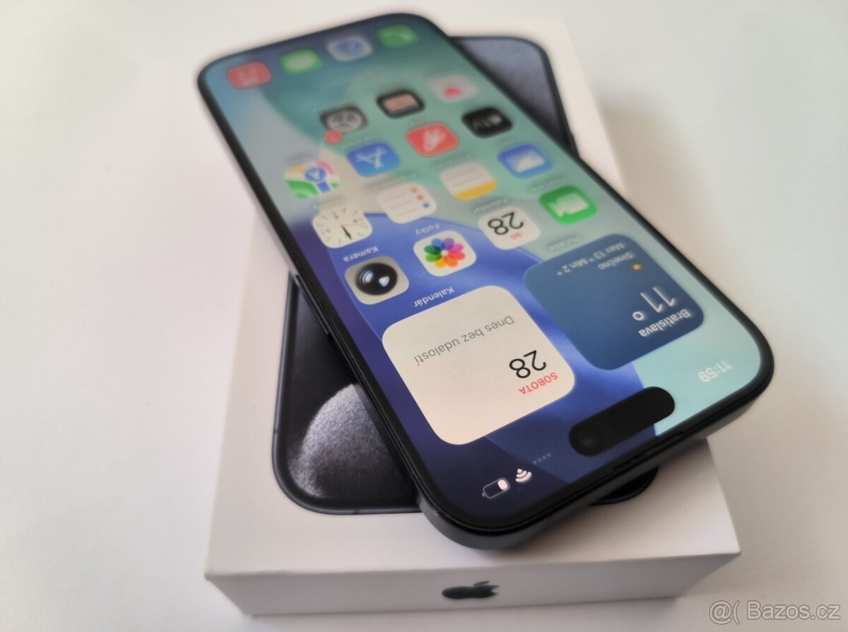 apple iphone 15 PRO 256gb Blue Titanium / Batéria 87% - 2