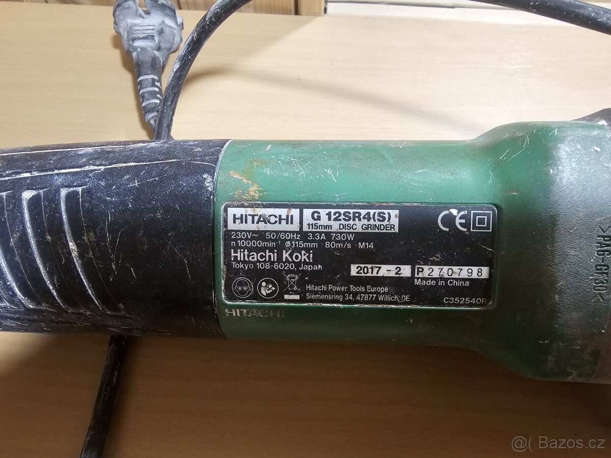 Hitachi koki úhlová bruska flexa G12SR4(S) na díly - 2
