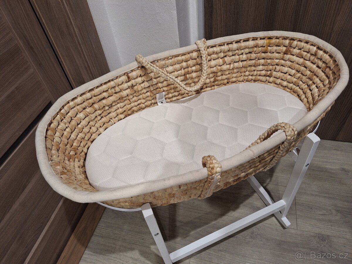 Mojžíšův košík Corn Natural Ahojbaby Sleepe s matrací - 2