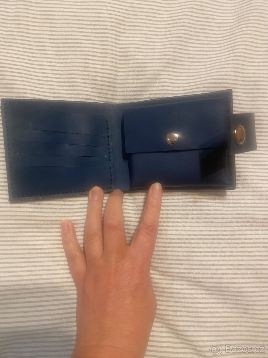Modrá kožená peněženka - nepoužívaná - 2