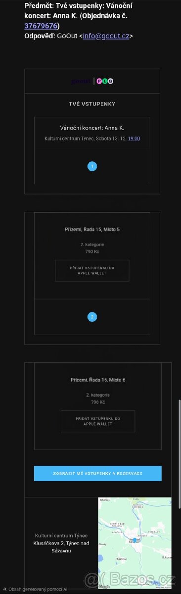 Vánoční koncert Anna K. Týnec nad Sázavou 13.12.2025 - 2