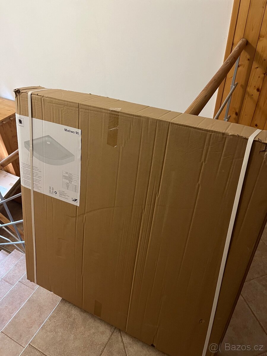 sprchový kout - vanička akrylát 90/90 / 52 , nožičky, sifon - 2