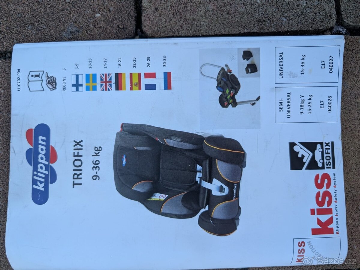 Prodám autosedačku Klippan TRIOFIX - 2