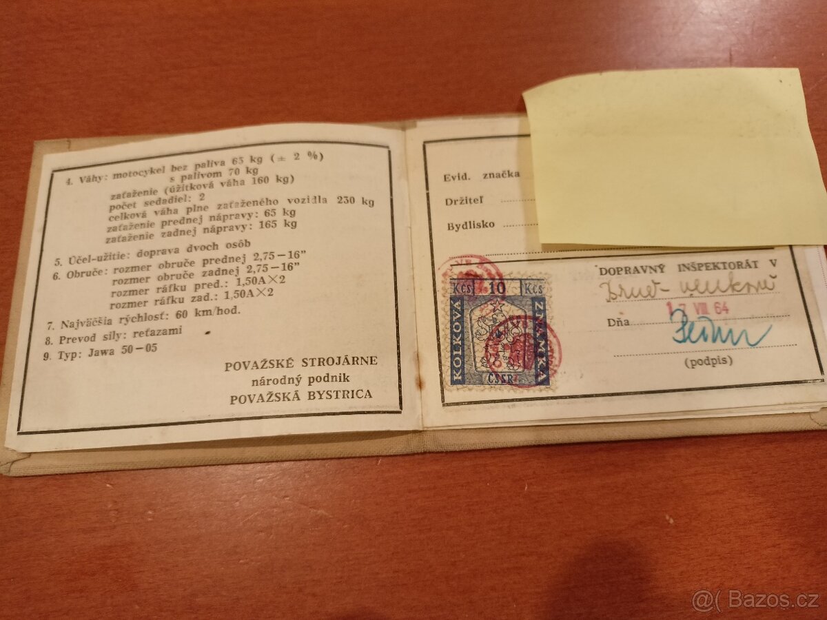 Technický průkaz - 2