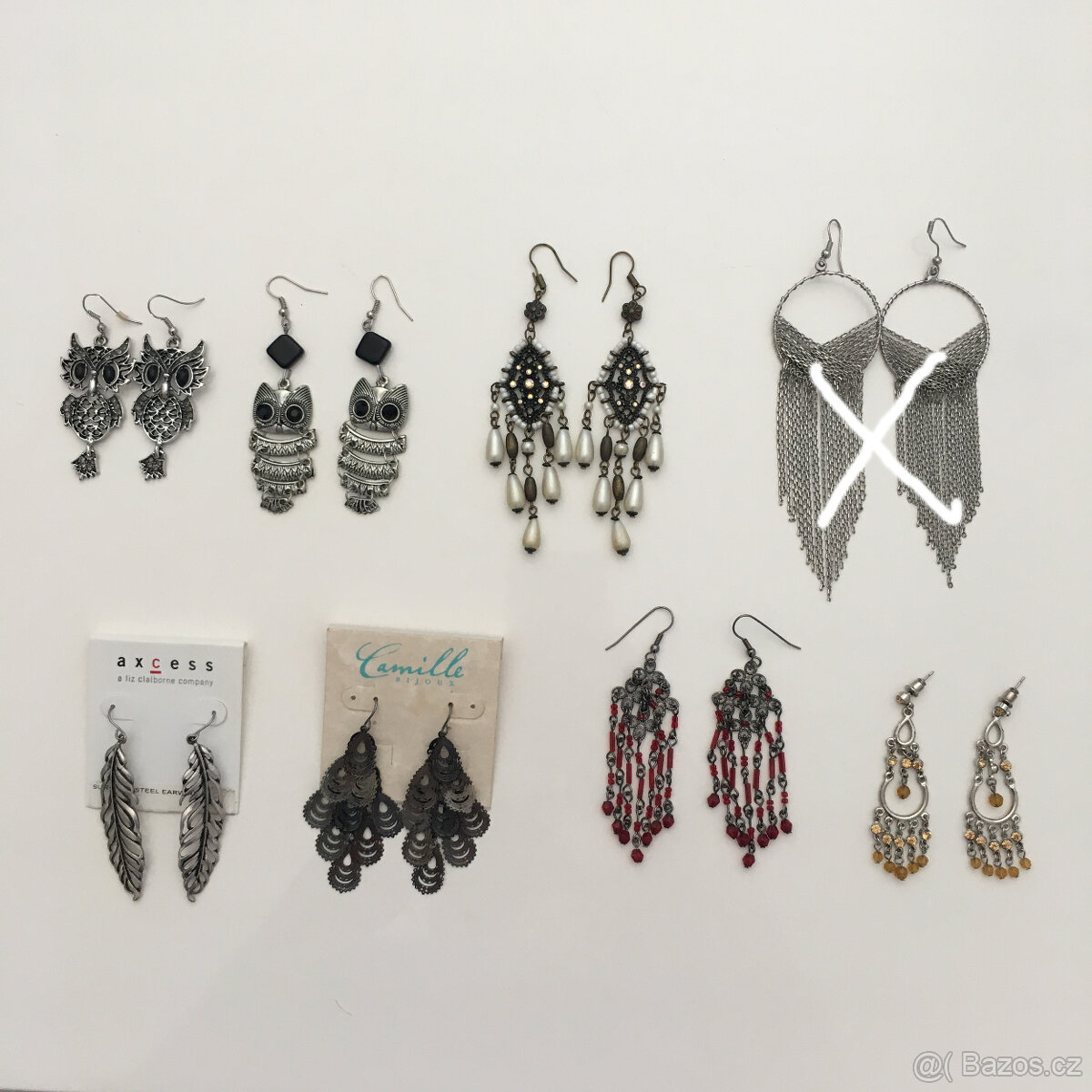 Bižuterie - náušnice 8 ks - 2