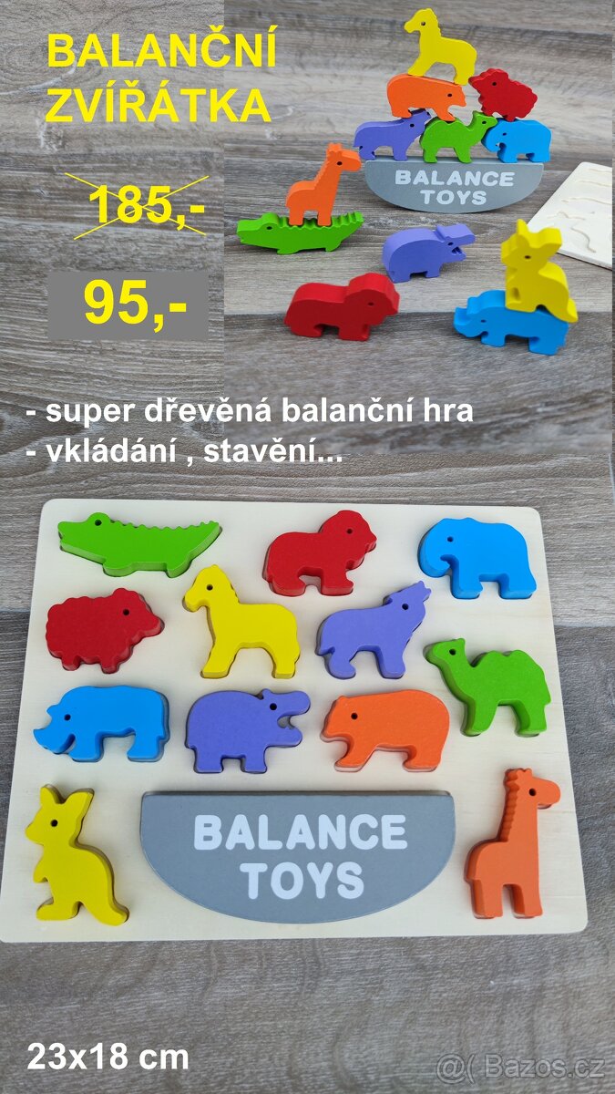 Dřevěné montessori hračky - VÝPRODEJ - 2