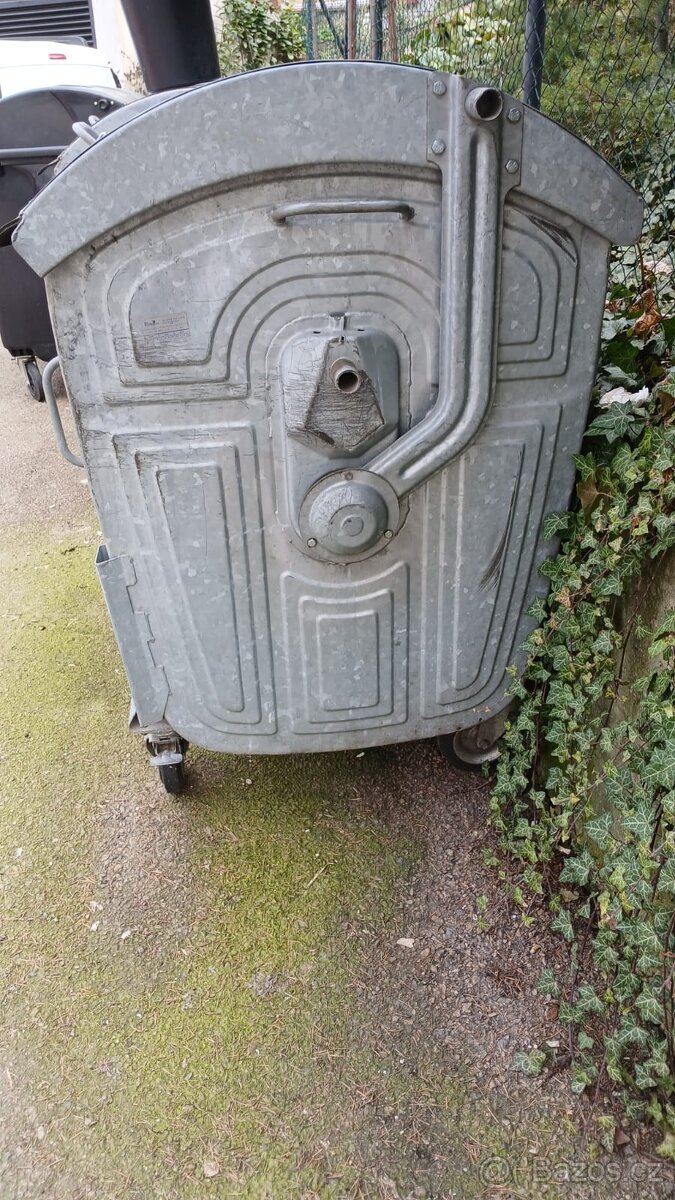 Popelnice kontajner ocelový 1100l - 2