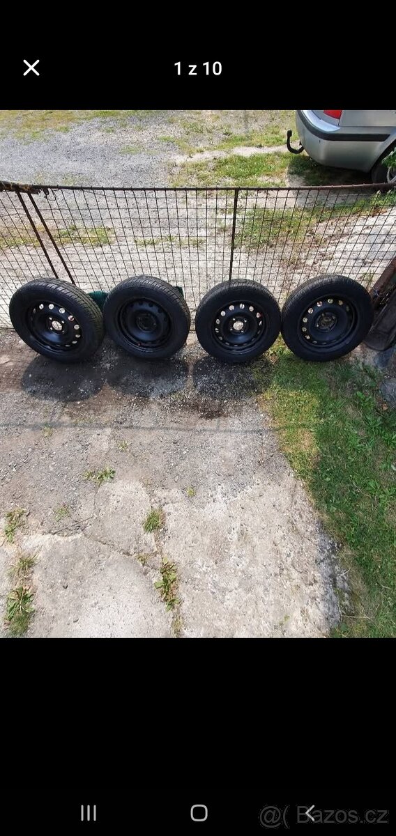 Plech 4x108 pneu 165/65/14 - 2