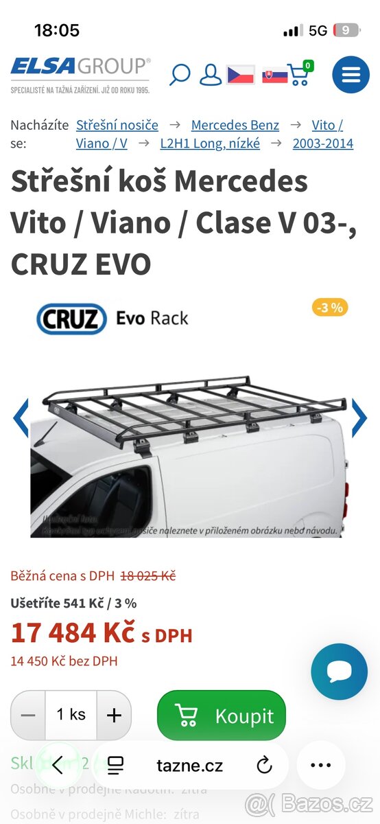 Stresni koš CRUZ - 2