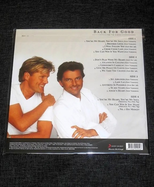 2LP Modern Talking - Back For Good (1998) / LIMITKA / NOVÉ / - 2