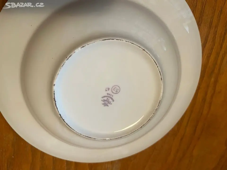 Hluboké retro talíře (s. 6ks, silnější zlatý ok.) - 2