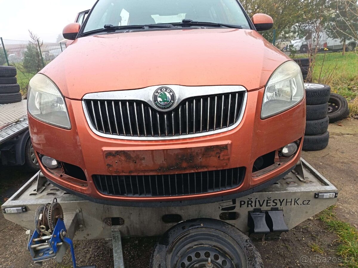 Díly na předek Fabia 2 předface oranžová 9771 - 2