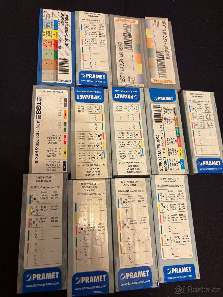 Frézovací plátky pramet - 2