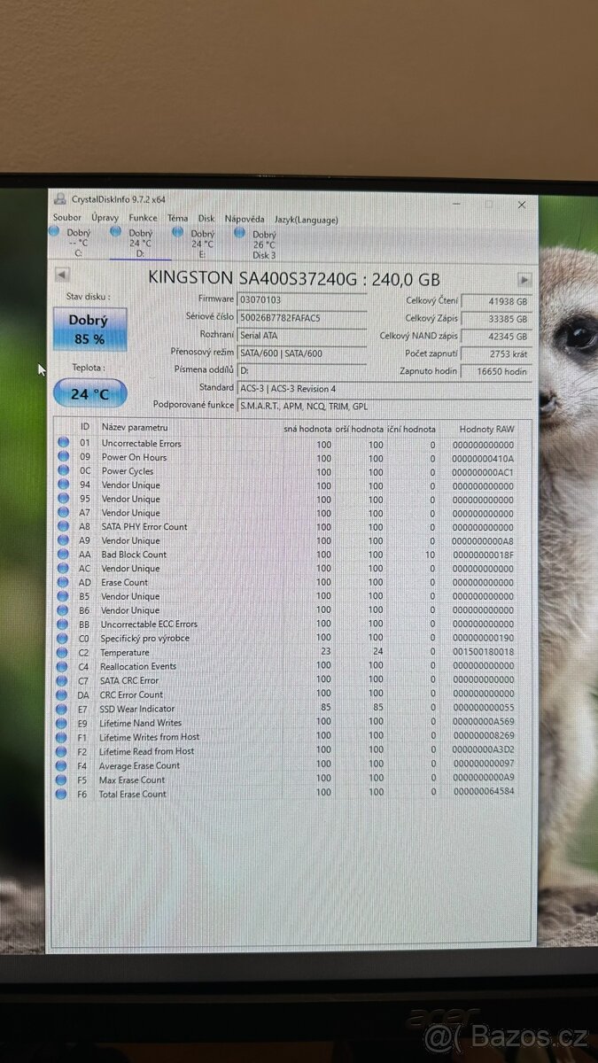 SSD Kingston A400 240GB- 500/350MB/s - 2