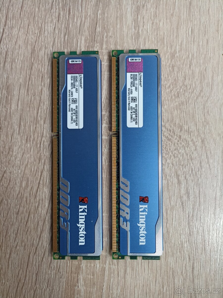 RAM Kingston HyperX blu DDR3 4GB 2x2GB - 2