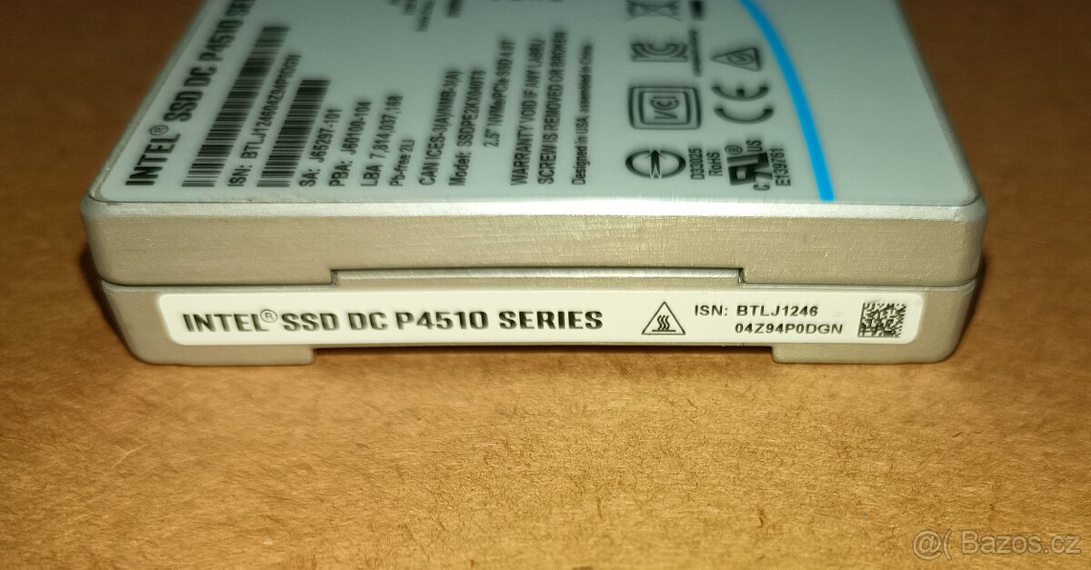4TB NVMe PCIe U.2 Intel DC P4510 SSDPE2KX040T8 - 2