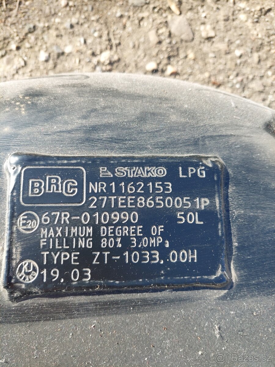 LPG nádrž STAKO 650x182x200, 50L.. - 2