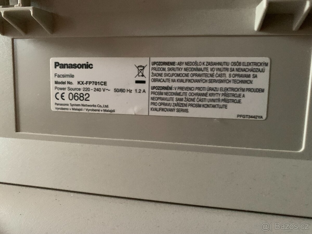 Fax Panasonic KX-FP701CE - 2