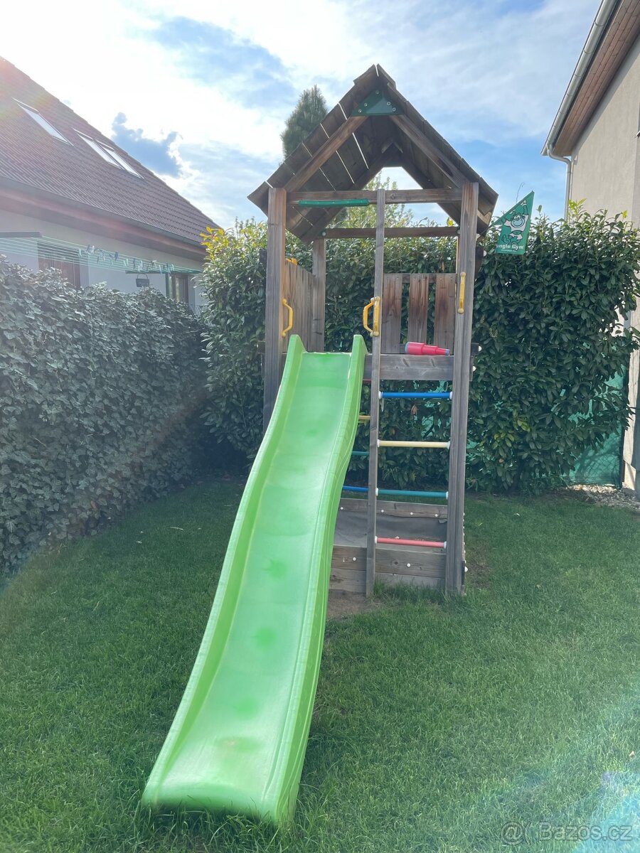 Dětské hřiště Jungle Gym House se skluzavkou - 2
