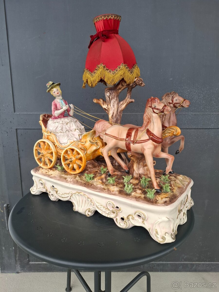 Starožitné porcelánové sousoší Capodimonte - 2