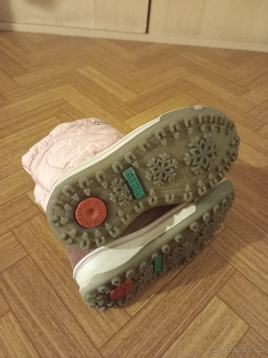 Dívčí zimní kozačky / boty BAMA vel.: 23 top stav - 2