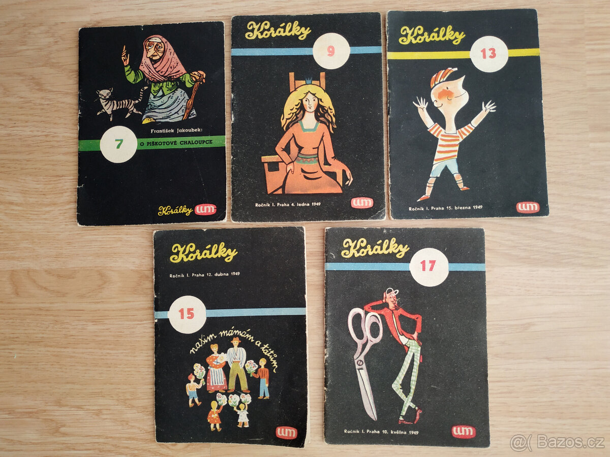 Retro Pohádkové lístečky + edice Korálky r. 1949 - 2